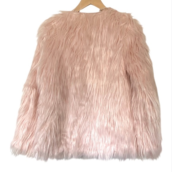 Blush Faux Fur Teddy Jacket - Picture 4 of 9